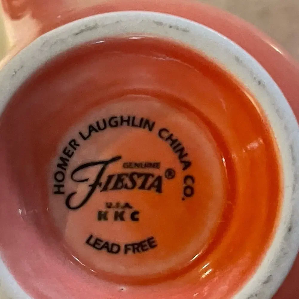 vintage 97' Fiesta ware persimmon creamer vintage